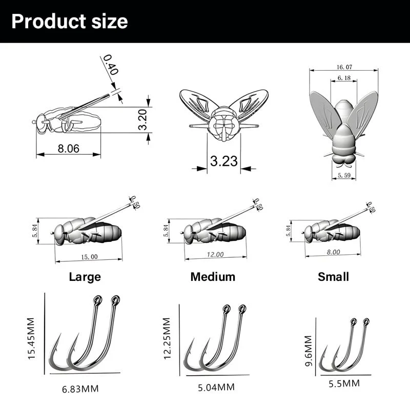 š„Hot sale during fishing seasonš„ - Simulated Flies Fishing Attractor Bait Hook - Image 13