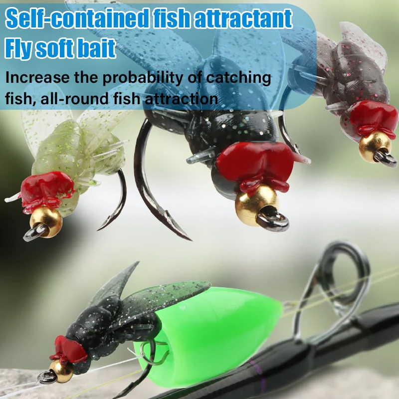 š„Hot sale during fishing seasonš„ - Simulated Flies Fishing Attractor Bait Hook - Image 4
