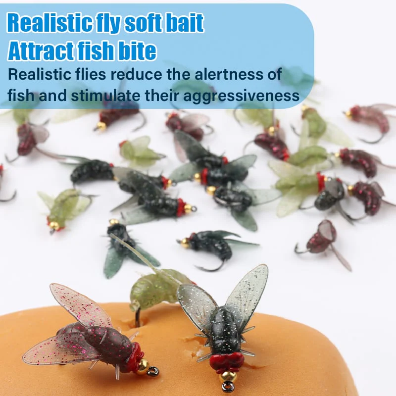 š„Hot sale during fishing seasonš„ - Simulated Flies Fishing Attractor Bait Hook - Image 7