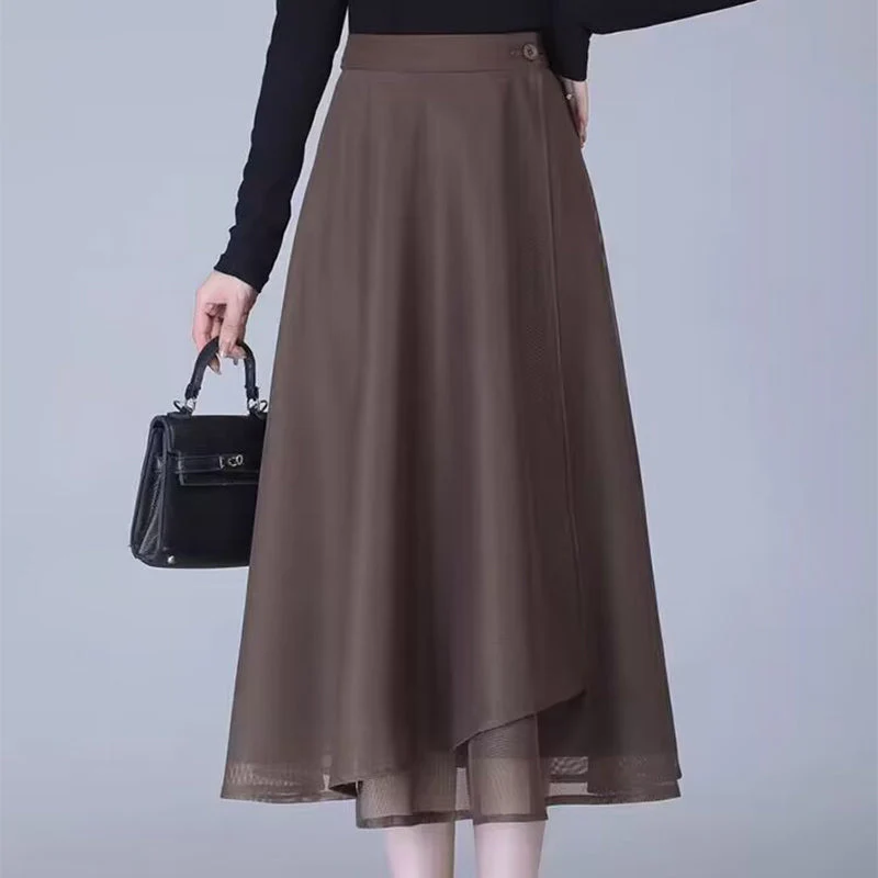 High-Waisted Tulle Midi Skirt, One-Piece Mesh Skirt - Buy two and get free shipping! - Image 5