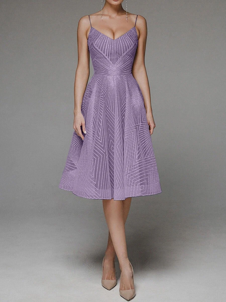 Fashion V Neck Sling A-Line Dress - Image 9