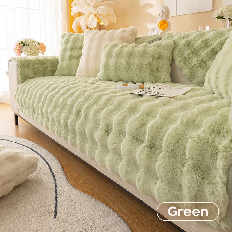 Thick Rabbit Plush Sofa Cover - Image 8