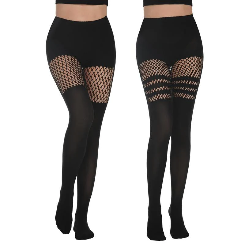 ✨🔥Women's Sexy Fishnet Mock Thigh High Stockings - Image 2