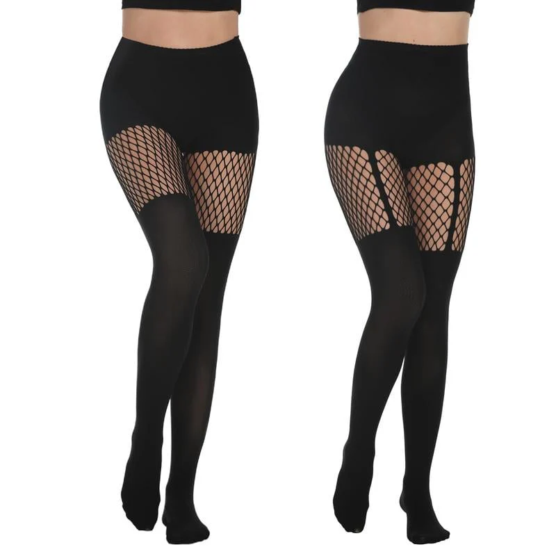 ✨🔥Women's Sexy Fishnet Mock Thigh High Stockings - Image 3