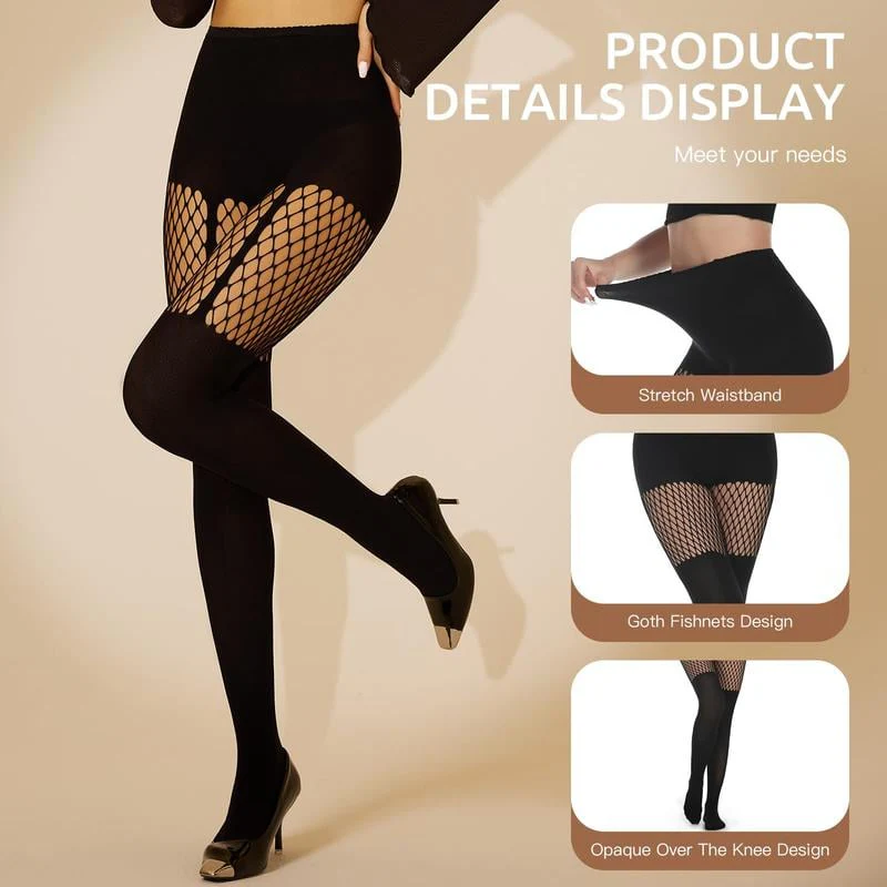 ✨🔥Women's Sexy Fishnet Mock Thigh High Stockings - Image 6