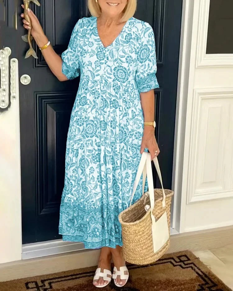 🏆New Style-49%OFF🔥V-neck Bohemian Dress - Image 4