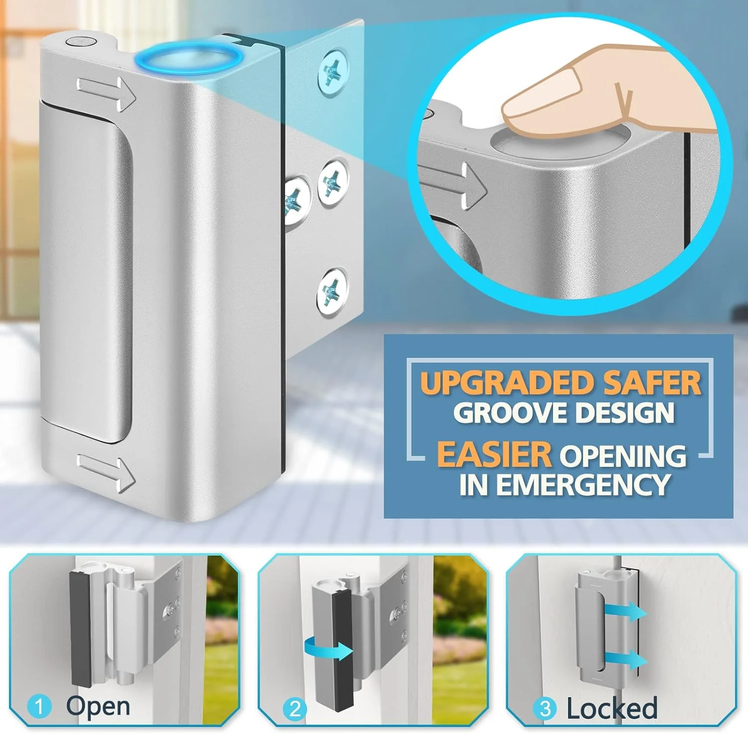 🔥HOT SALE 49% OFF🔥2024 Updated Home Security Door Locks - Image 3