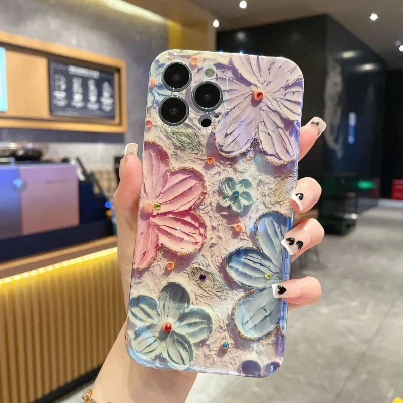 Hot selling vintage oil painting flowers for iPhone case - Image 3