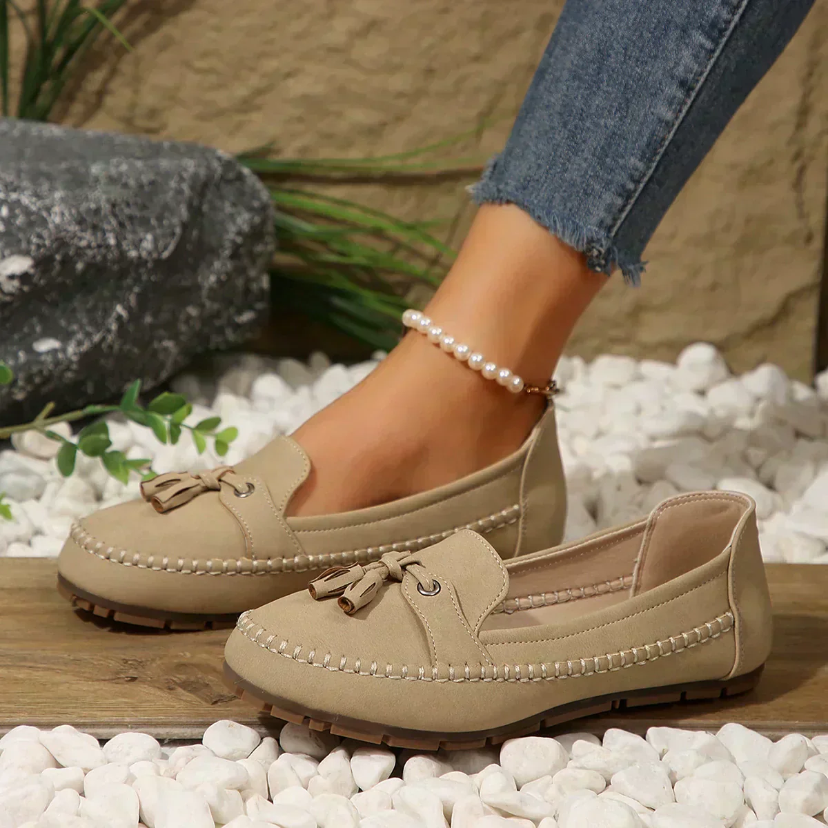 ð¥Comfortable soft loafers for women in vintage style with bow - Image 10