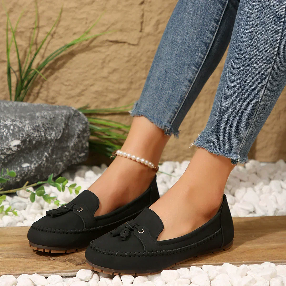 ð¥Comfortable soft loafers for women in vintage style with bow - Image 12