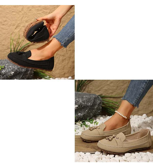 ð¥Comfortable soft loafers for women in vintage style with bow - Image 19