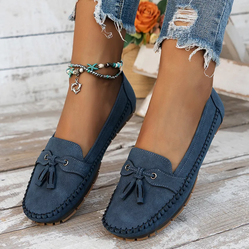 ð¥Comfortable soft loafers for women in vintage style with bow - Image 8