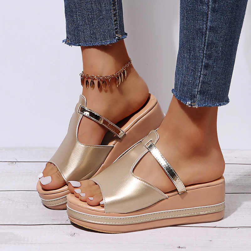 Women's Casual Slip-On Wedge Sandals - Image 5