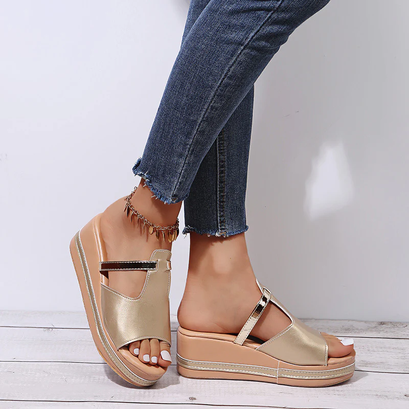 Women's Casual Slip-On Wedge Sandals - Image 7