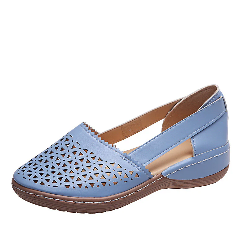 Women🧡Wedges Orthopedic Hollow Out PU Summer Vintage Sandals - Image 11
