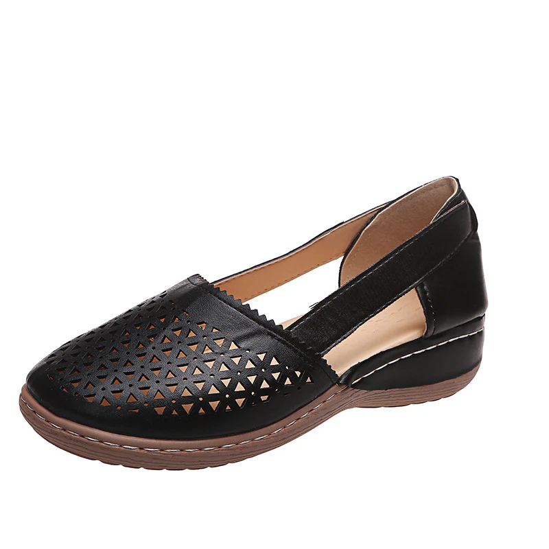 Women🧡Wedges Orthopedic Hollow Out PU Summer Vintage Sandals - Image 4