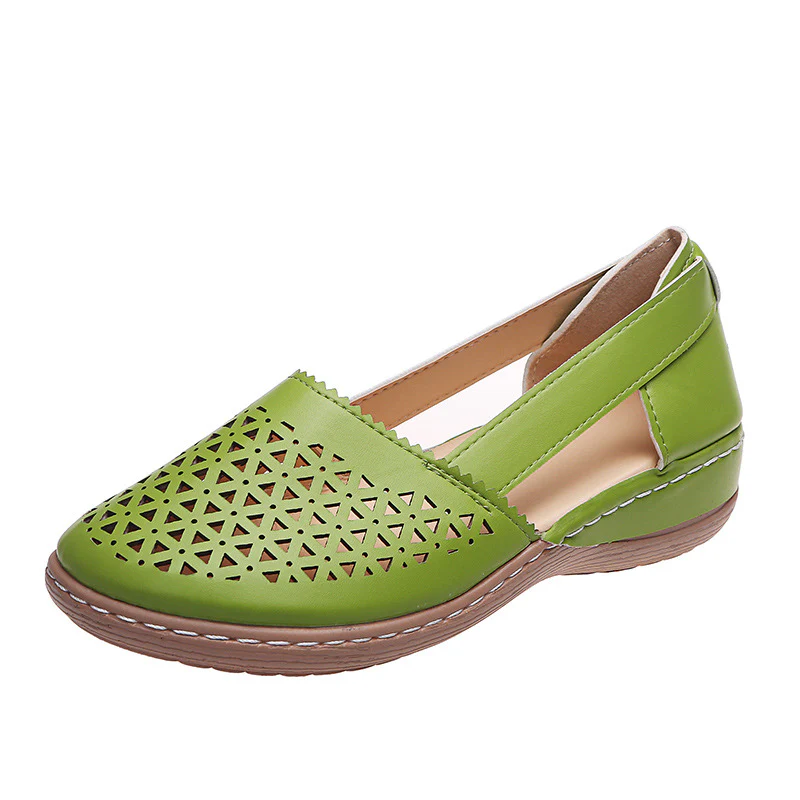 Women🧡Wedges Orthopedic Hollow Out PU Summer Vintage Sandals - Image 5