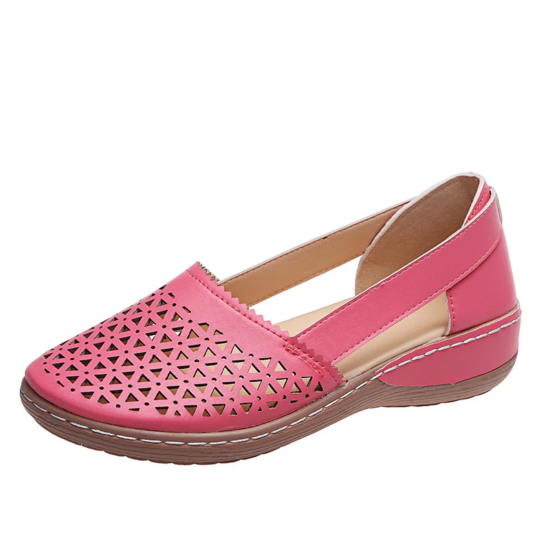 Women🧡Wedges Orthopedic Hollow Out PU Summer Vintage Sandals - Image 6
