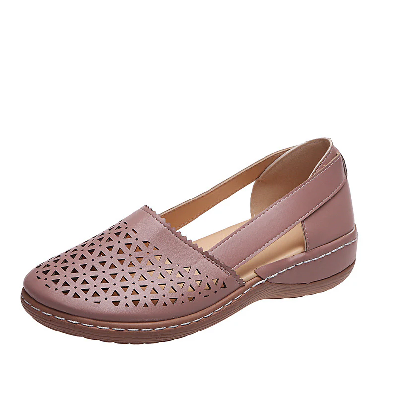 Women🧡Wedges Orthopedic Hollow Out PU Summer Vintage Sandals - Image 7