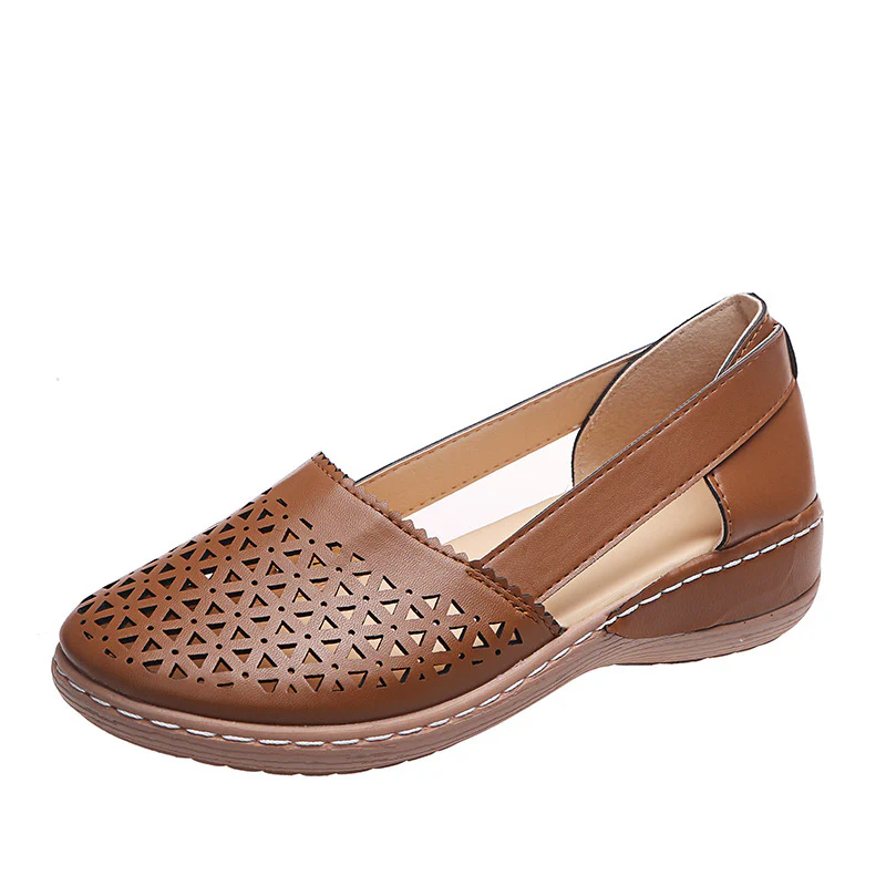 Women🧡Wedges Orthopedic Hollow Out PU Summer Vintage Sandals - Image 8