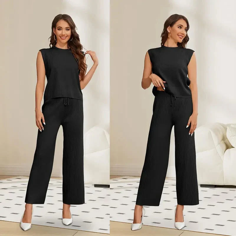 Women's Casual Sleeveless Top and Pants Set - Image 10