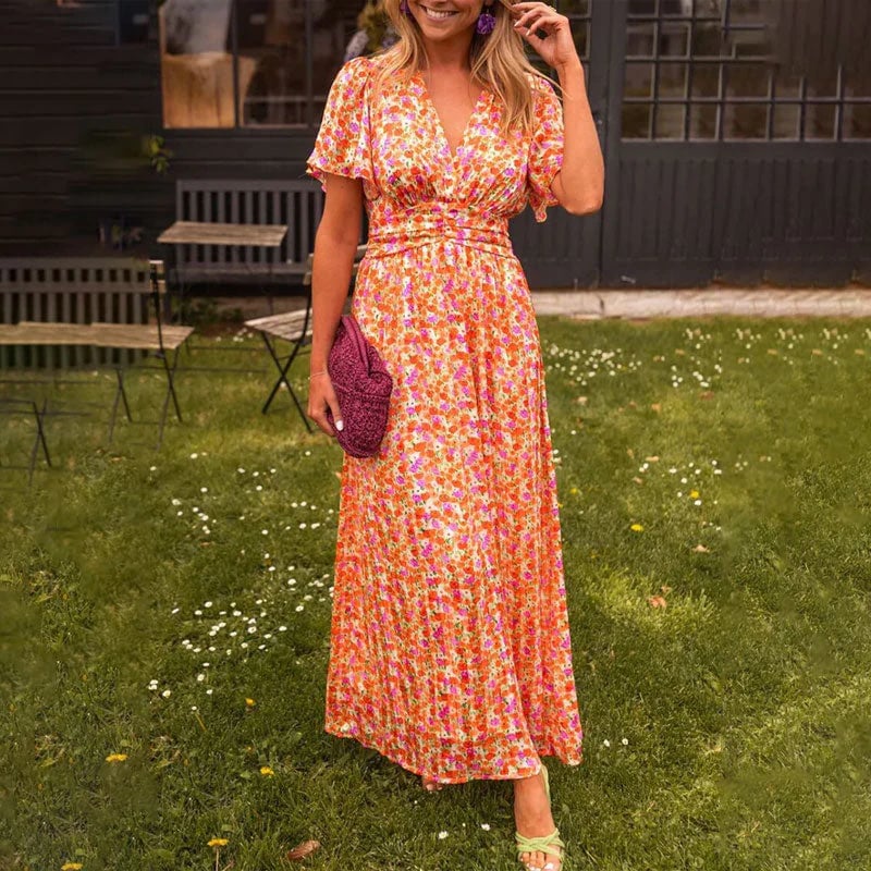 Cute vintage floral dress for women - Image 2