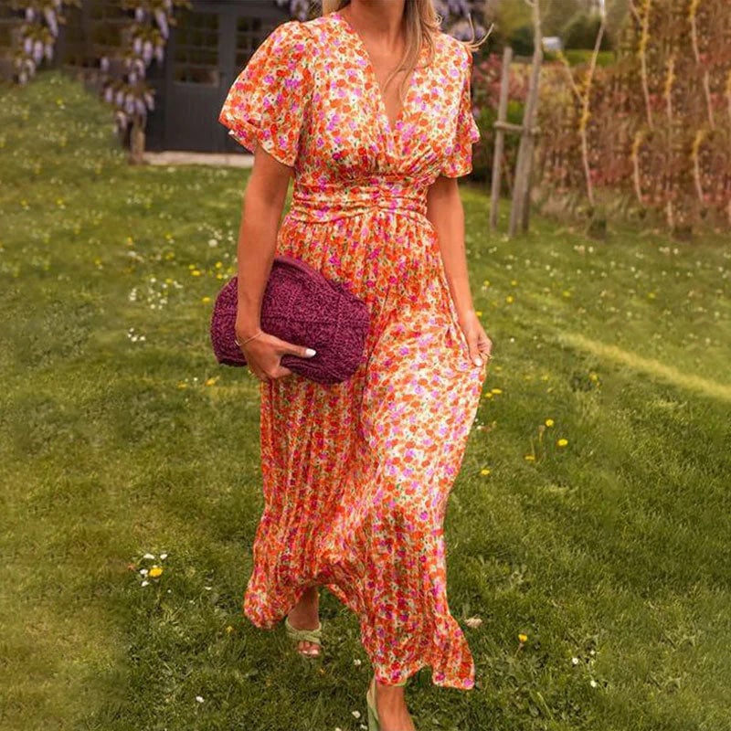 Cute vintage floral dress for women - Image 4