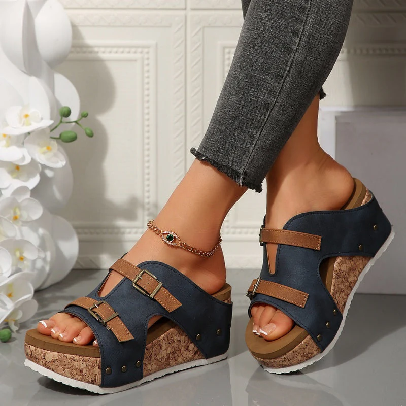 🔥Cutout Platform Wedge Sandals - Image 12