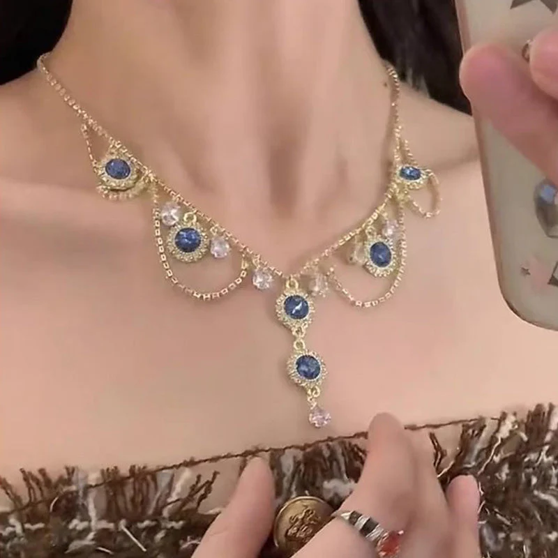 🔥2024 Hot Sale 🔥French Blue Zirconia Necklace--(Heart of the Ocean) - Image 6